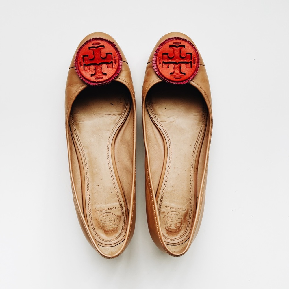 TORY BURCH MILLER FRINGE BALLET FLAT CYPRESS  Women's Size 10